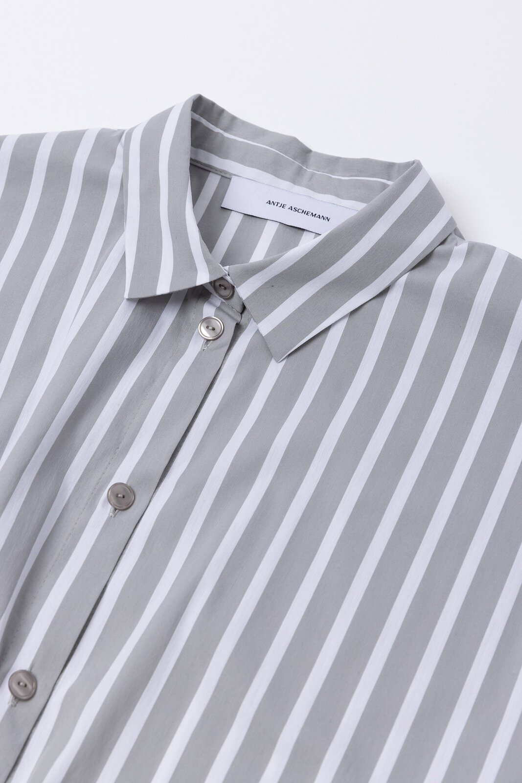 Bluse CLEO grau/weiß gestreift