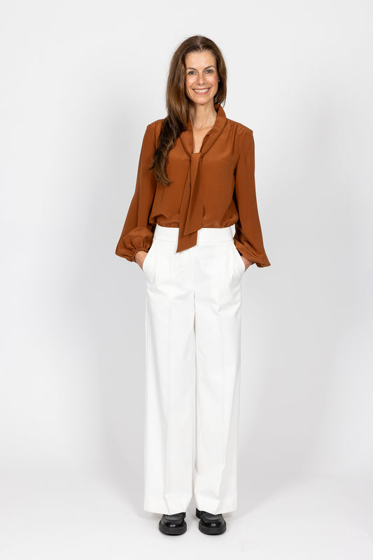 Bluse LISSI, Seide cognac